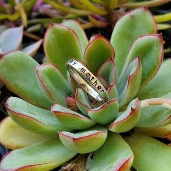 Women's 925 Sterling Silver Engraved 'My Mother is my Angel' Thumb Band Ring - Picture 1 of 4